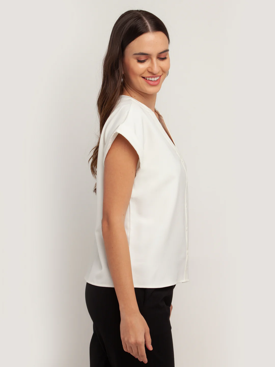 White Solid Shirt - Image 3