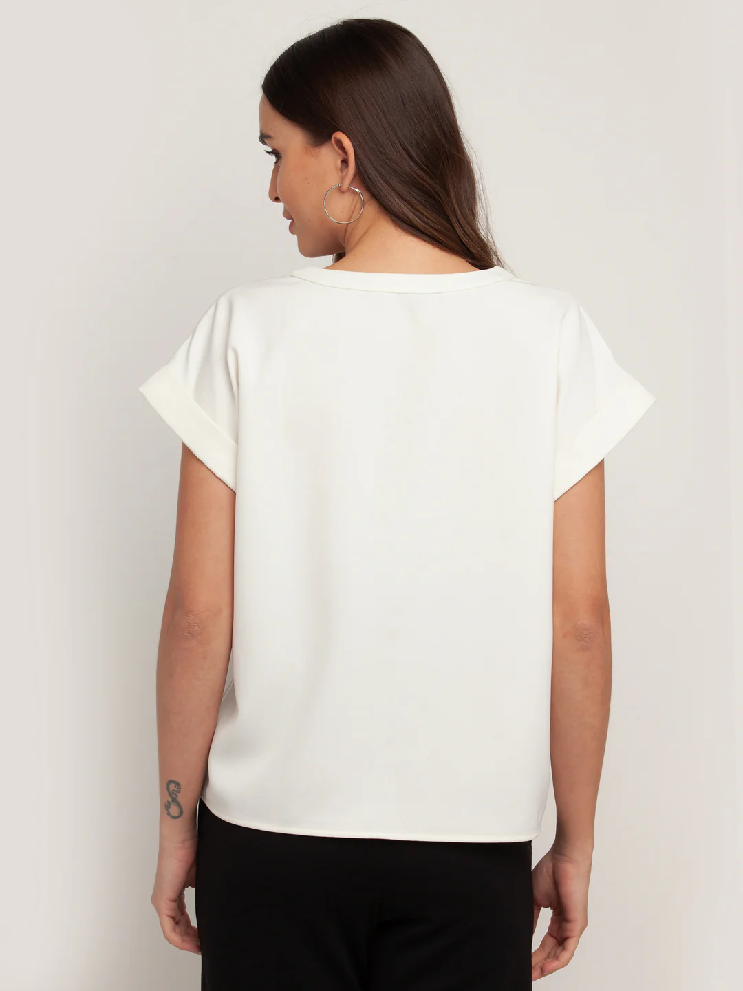 White Solid Shirt - Image 4