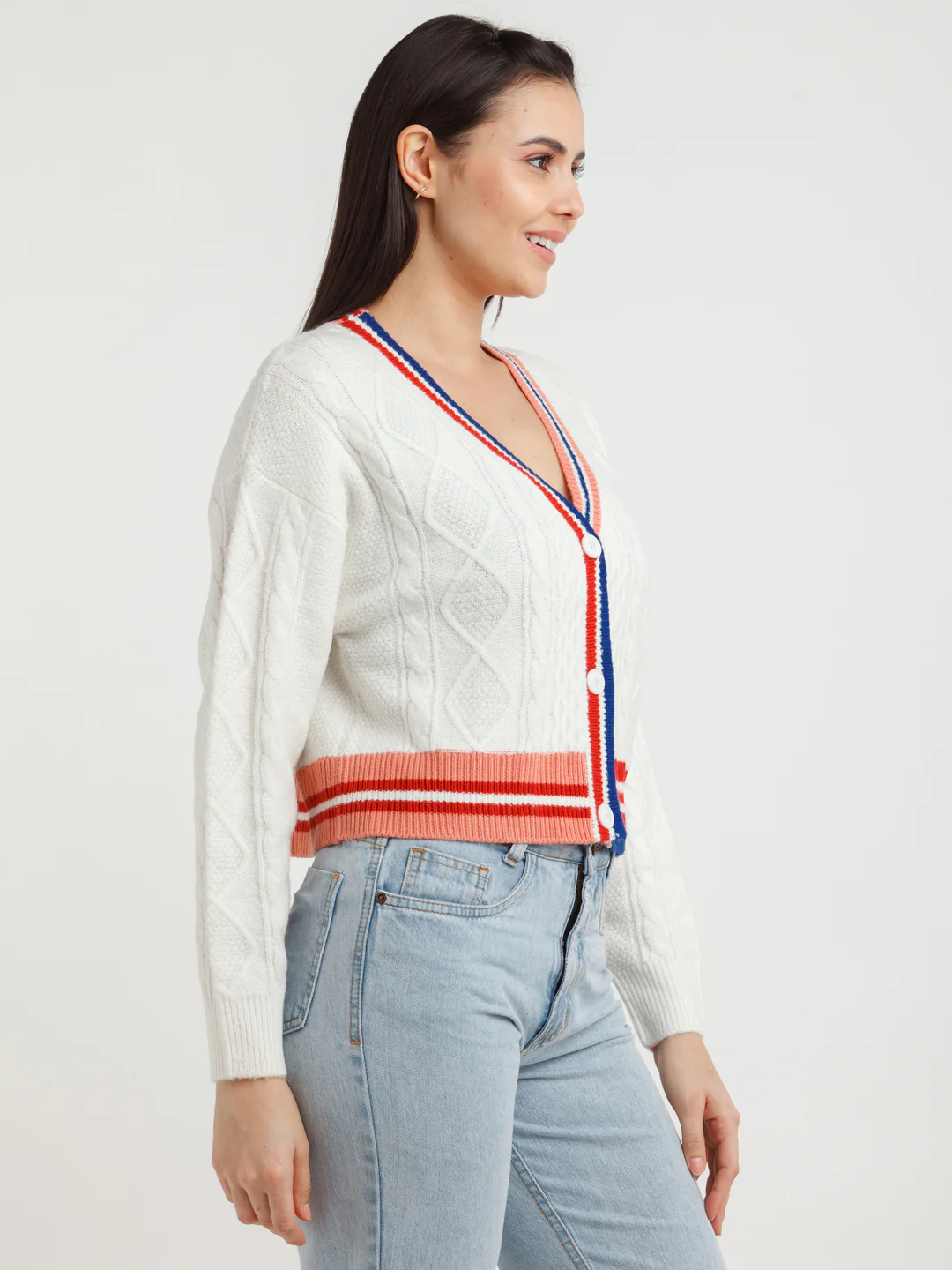 White Solid Sweater - Image 3