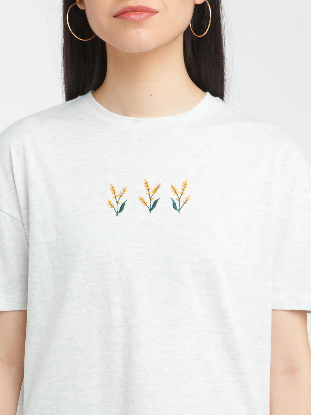 White Solid T-Shirt - Image 6