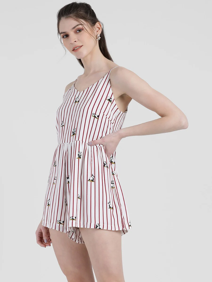 White Strappy Playsuit - Image 2