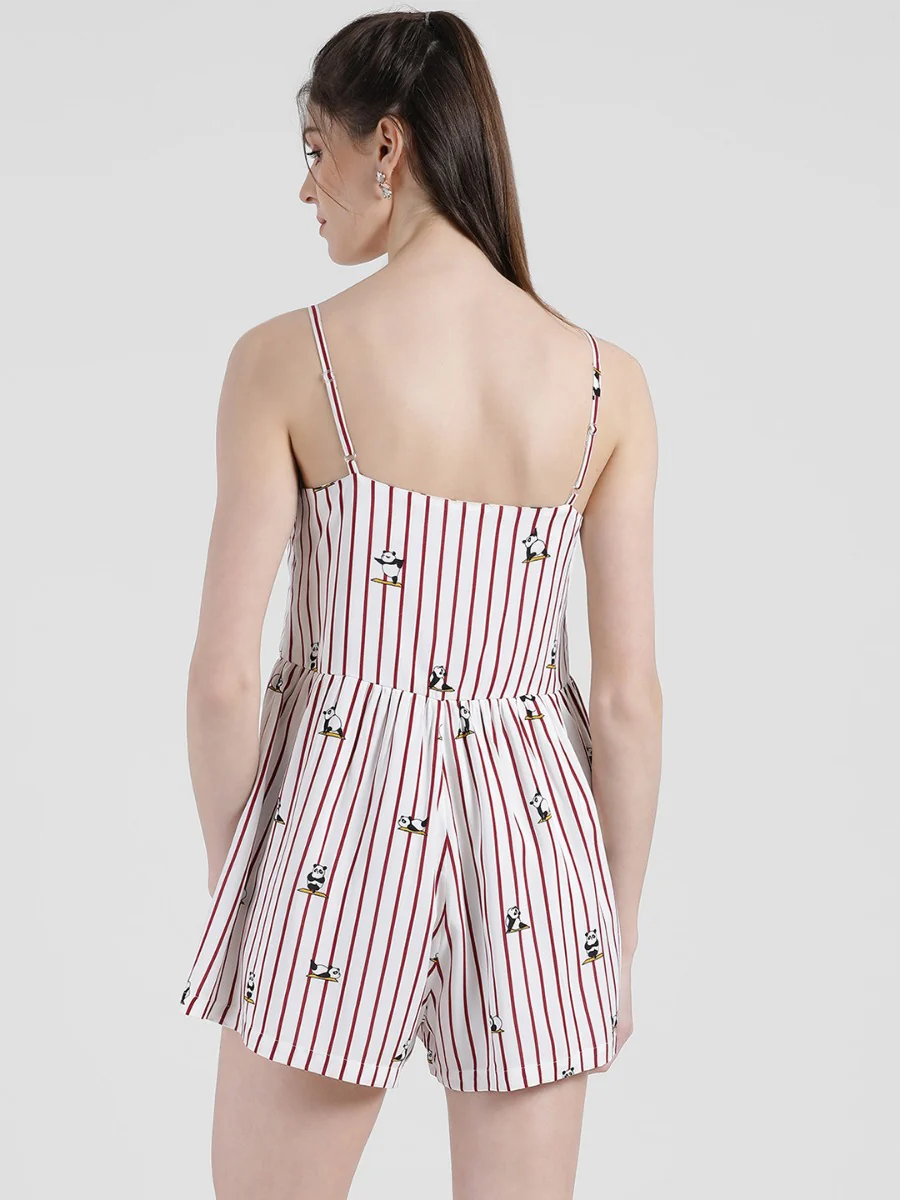 White Strappy Playsuit - Image 4
