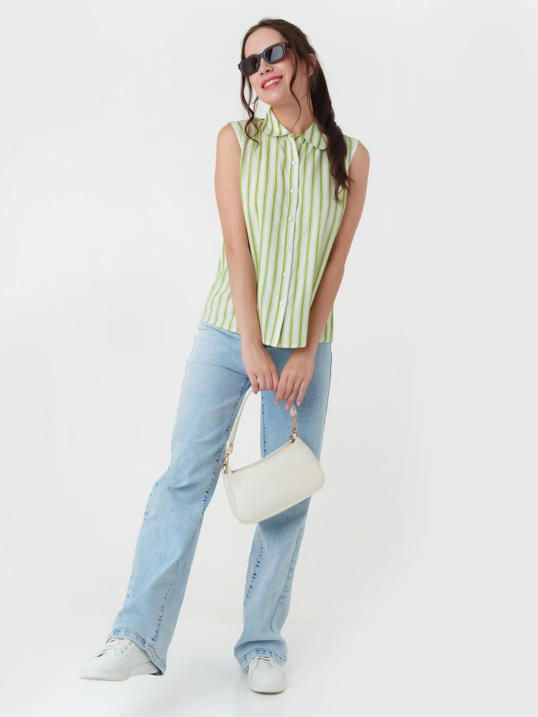 White Striped Regular Shirt