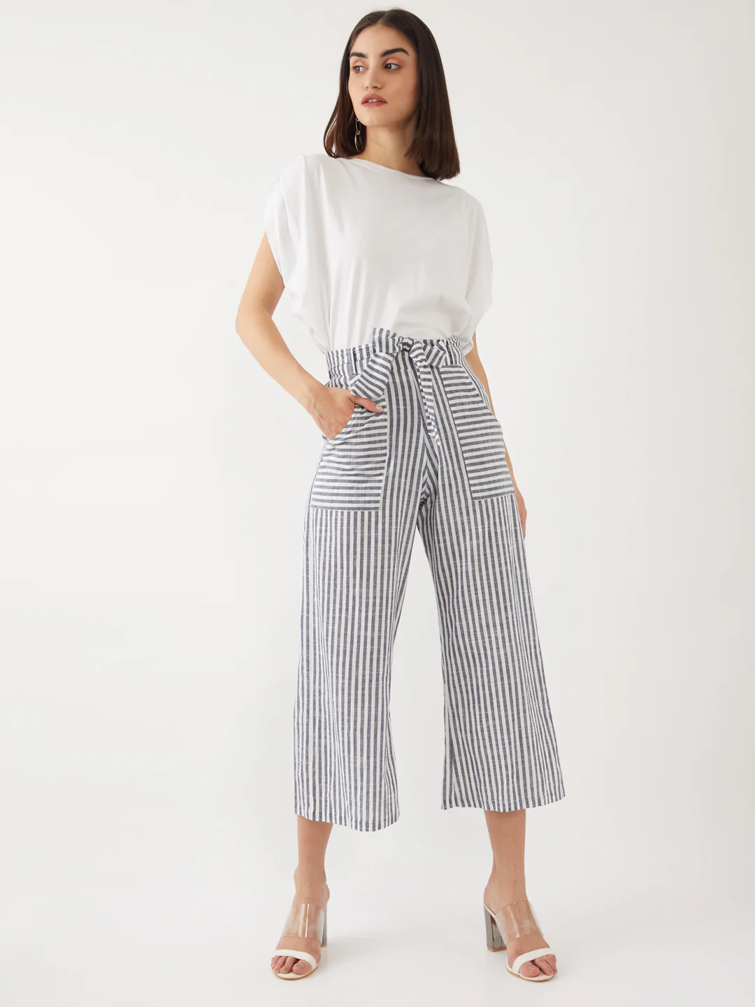 White Striped Trousers - Image 4
