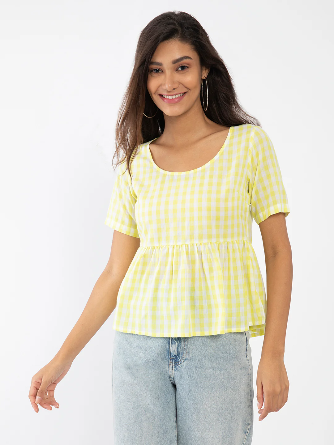 Yellow Checked Top - Image 2