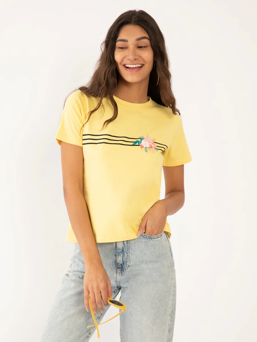 Yellow Graphic T-Shirt - Image 2