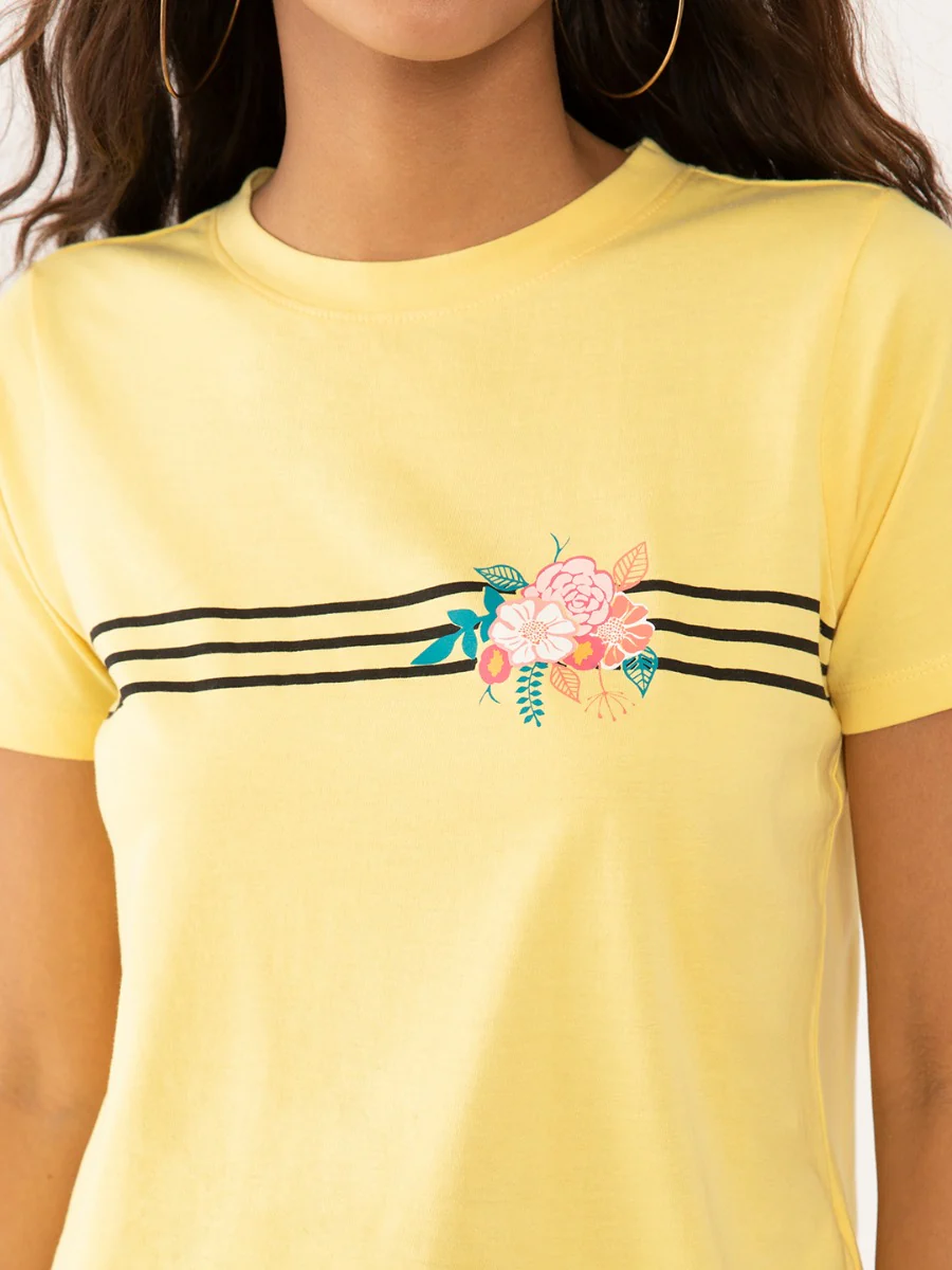 Yellow Graphic T-Shirt - Image 6