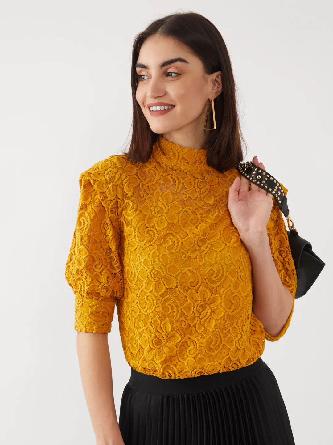 Yellow Lace Top