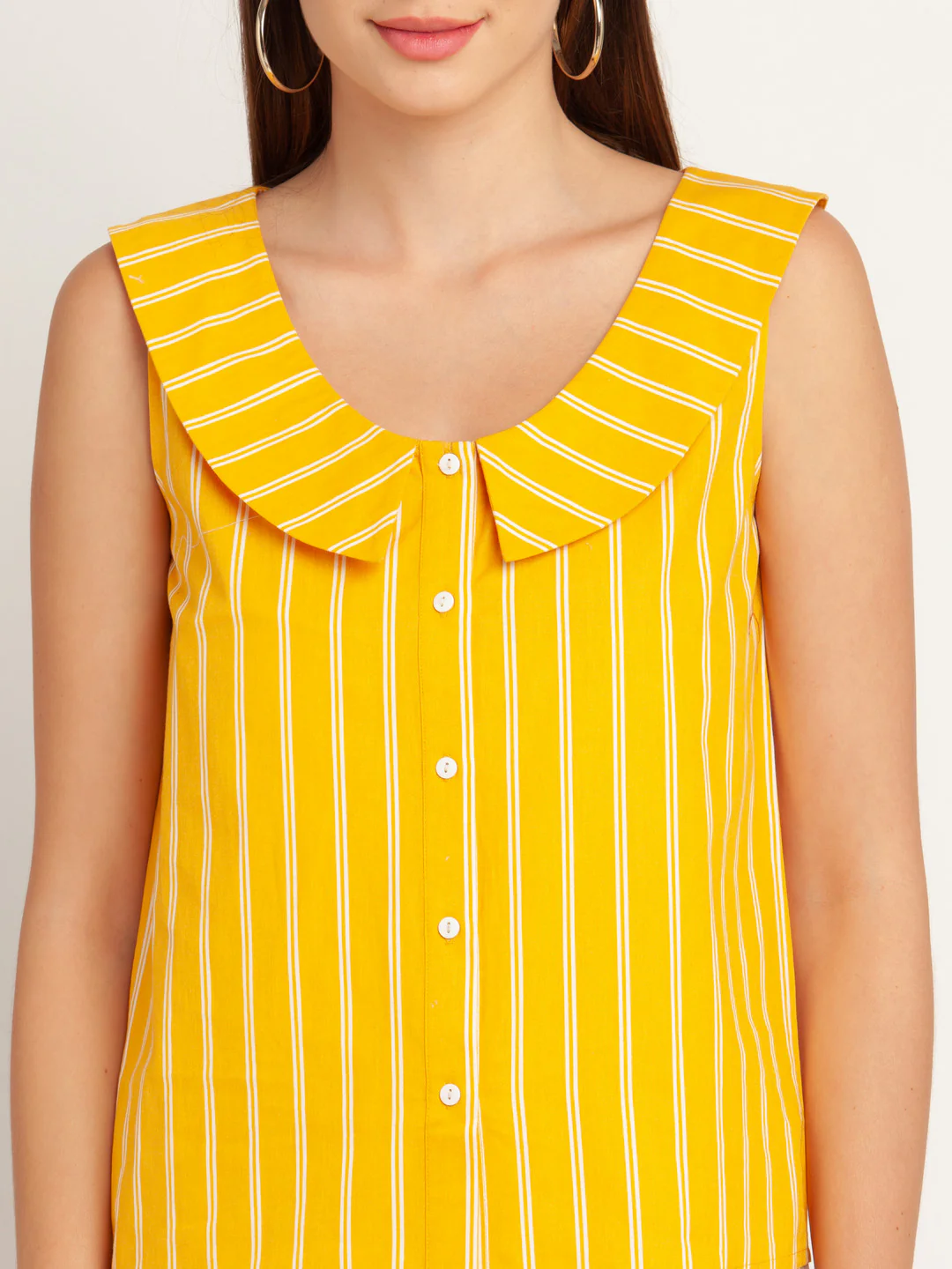Yellow Printed Layered Top - Image 6