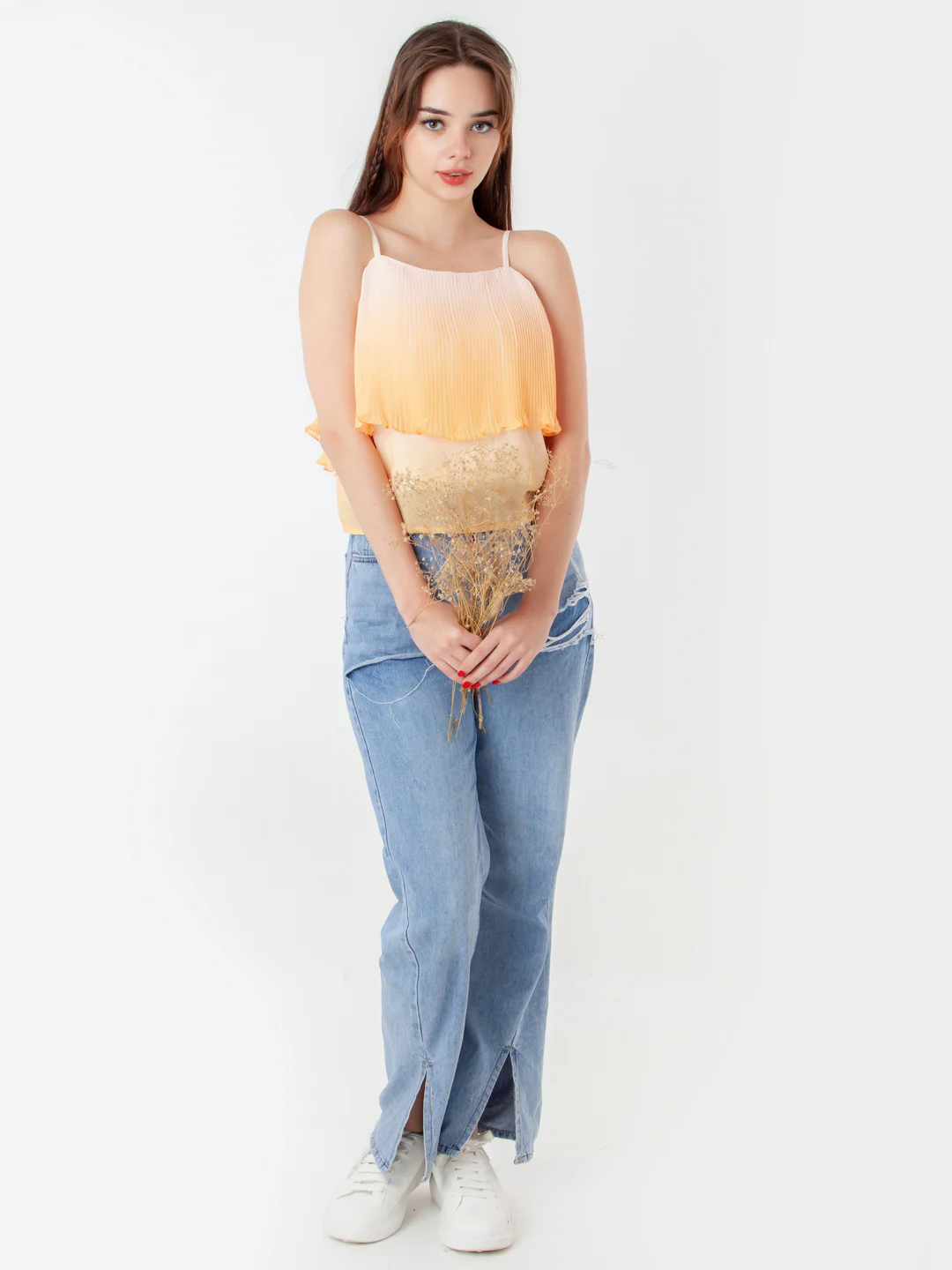 Yellow Printed Straight Top - Image 5