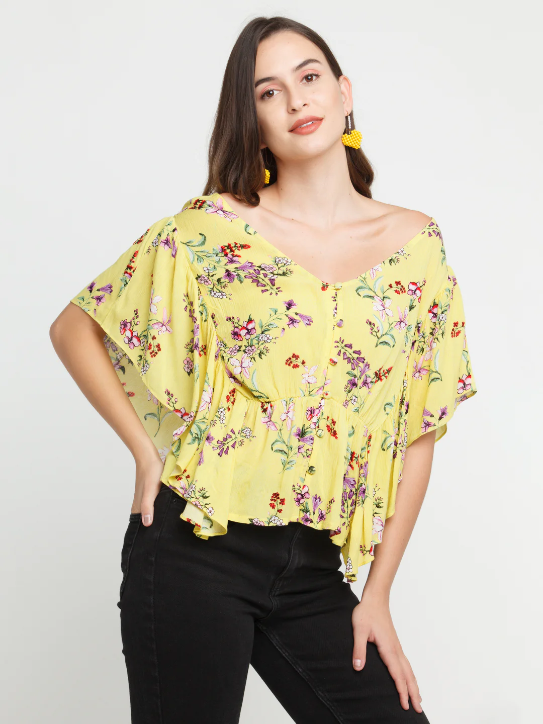 Yellow Printed Top - Image 2