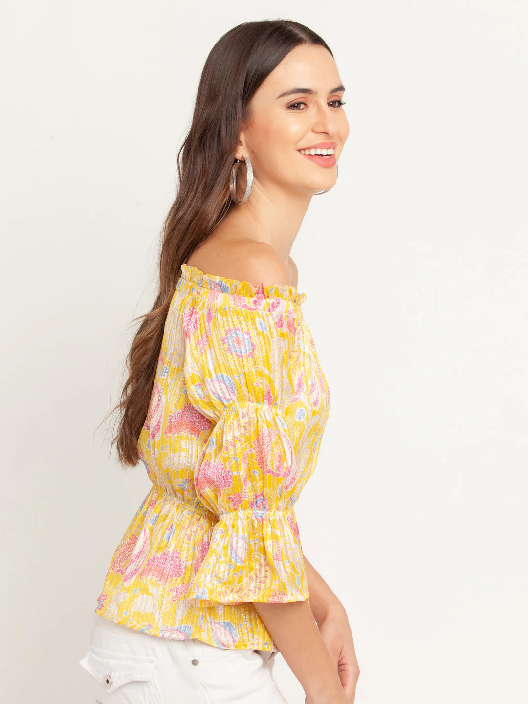 Yellow Printed Top - Image 3