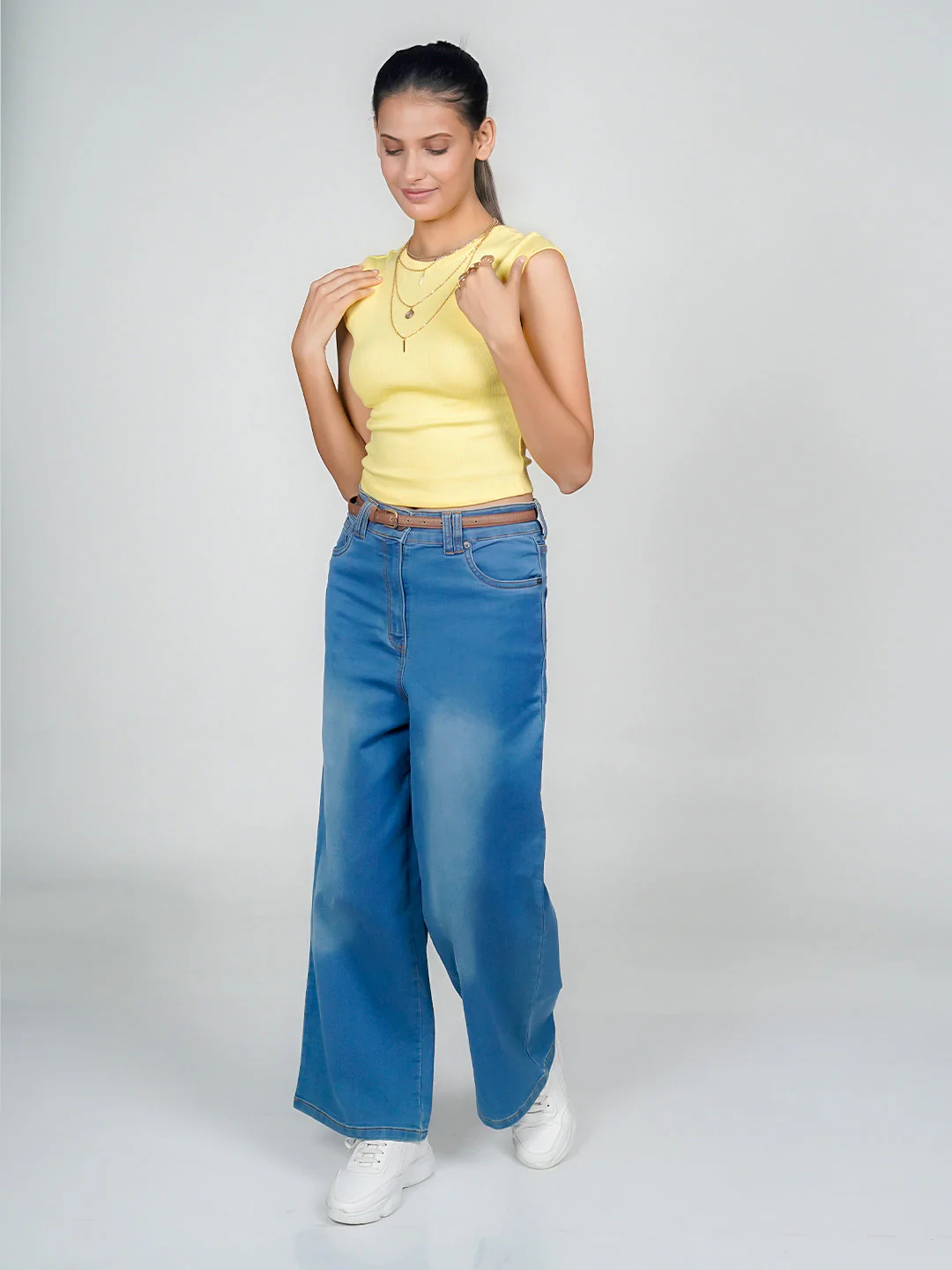 Yellow Solid Basic Top - Image 5