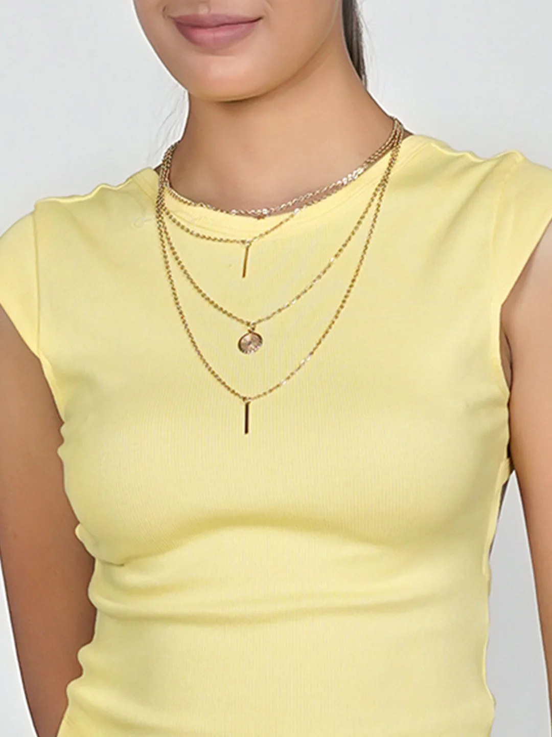 Yellow Solid Basic Top - Image 6
