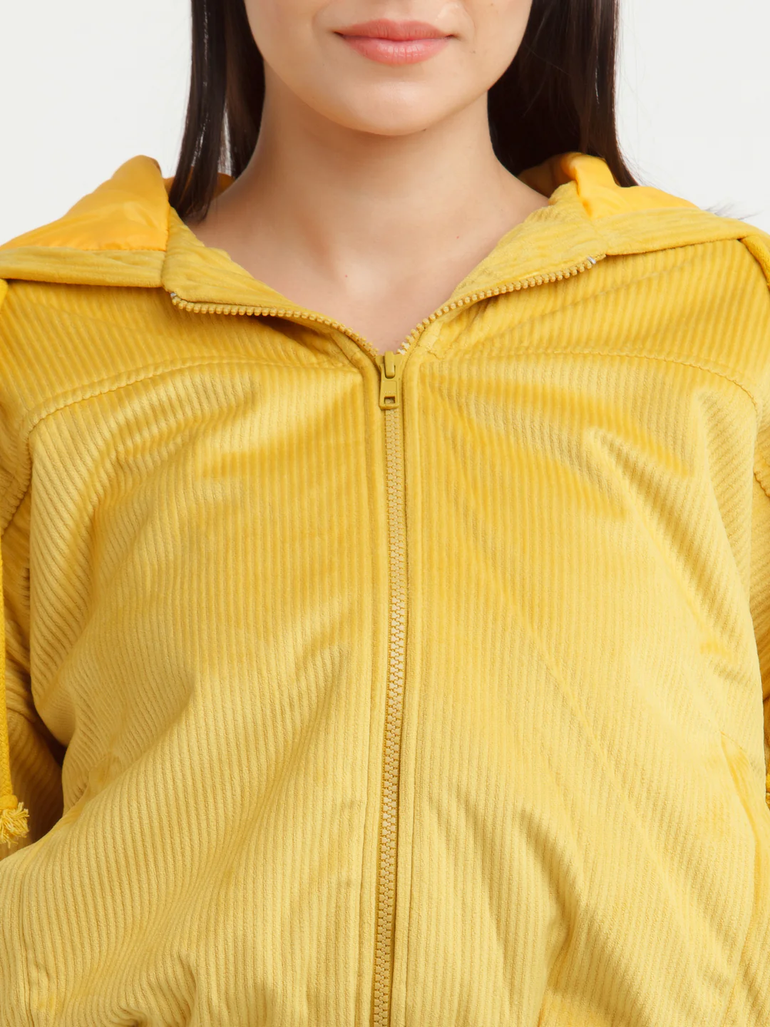 Yellow Solid Jacket - Image 6