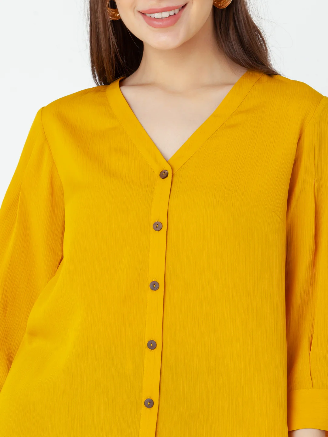 Yellow Solid Regular Top - Image 6