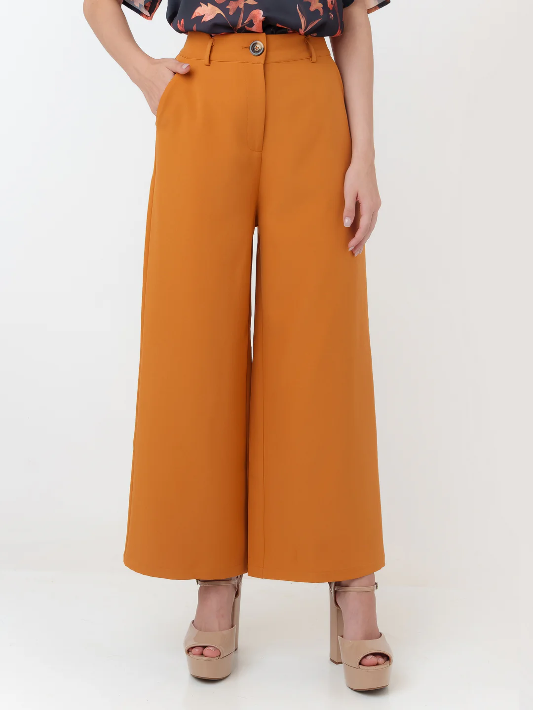 Yellow Solid Regular Trouser