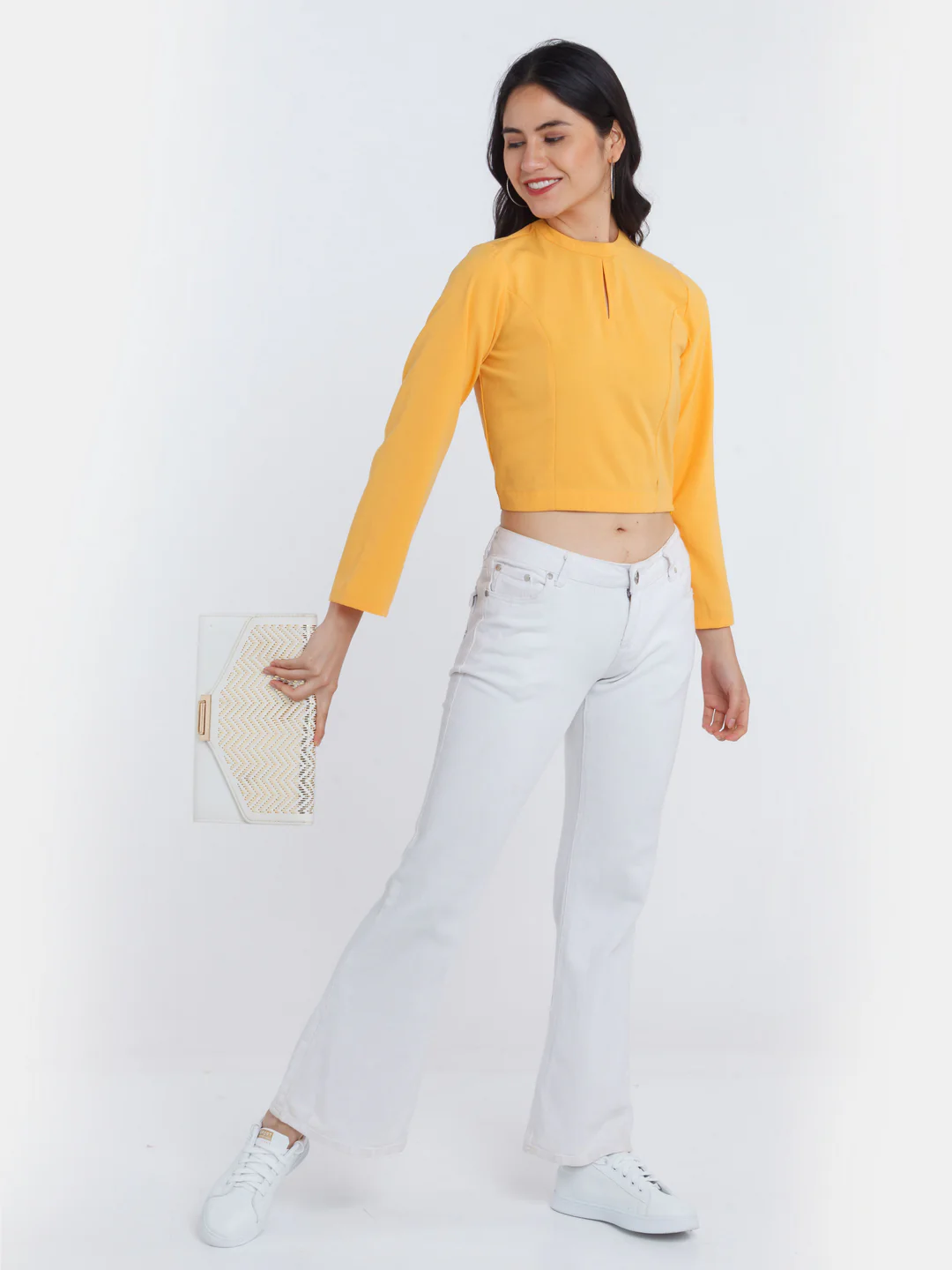 Yellow Solid Straight Top - Image 5