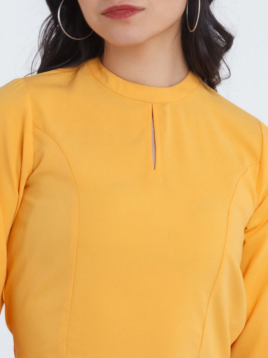 Yellow Solid Straight Top - Image 6