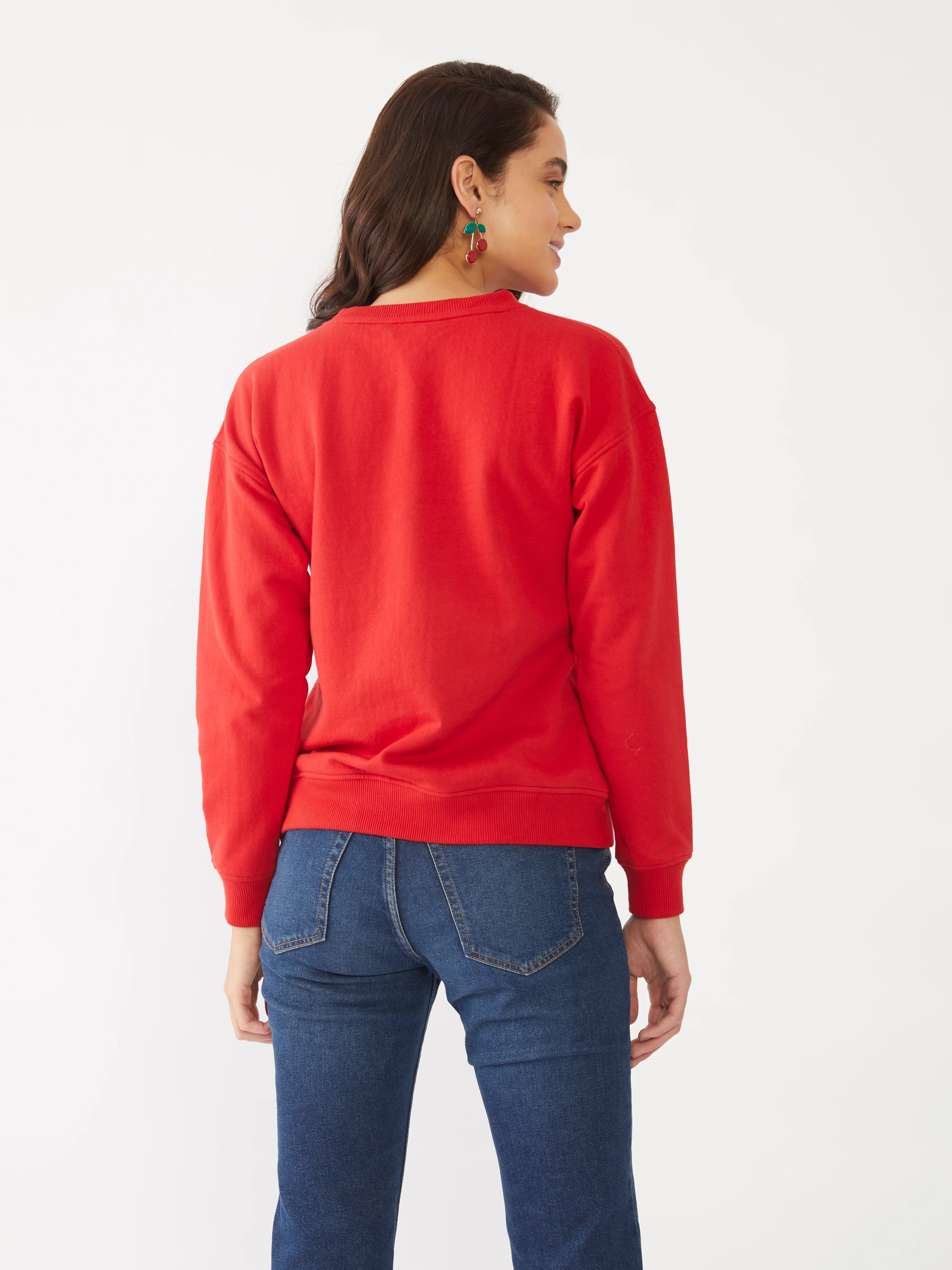 Red Solid Sweatshirt - Image 4