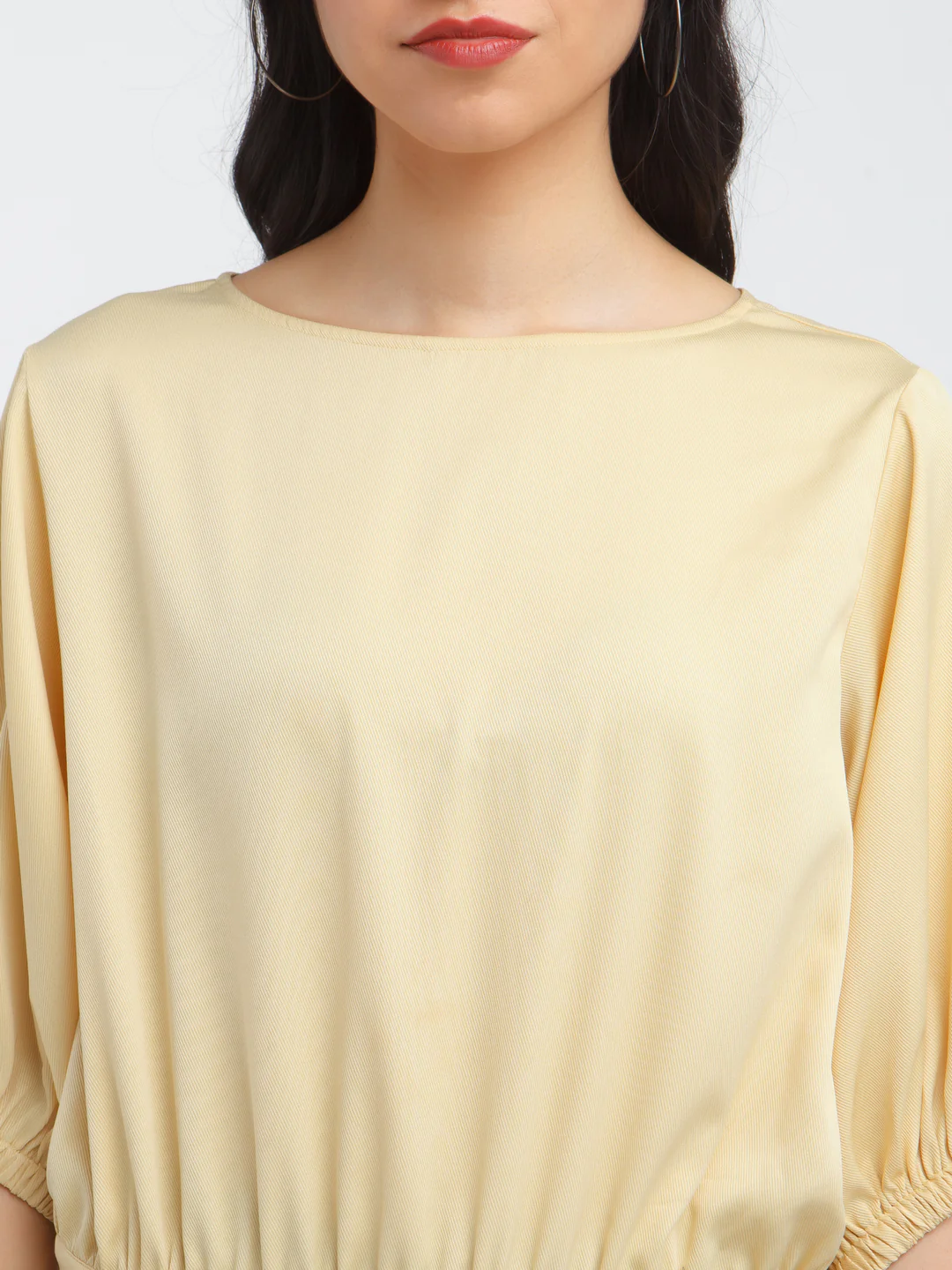 Yellow Solid Tie-Up Top - Image 6