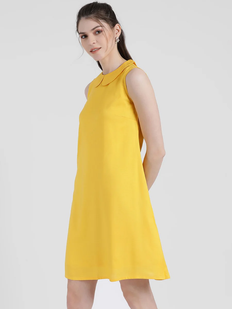 Yellow Solid A-Line Tunic - Image 2