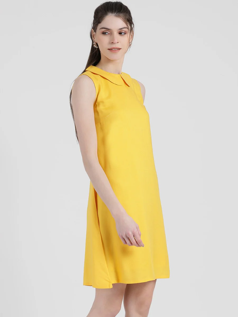 Yellow Solid A-Line Tunic - Image 3