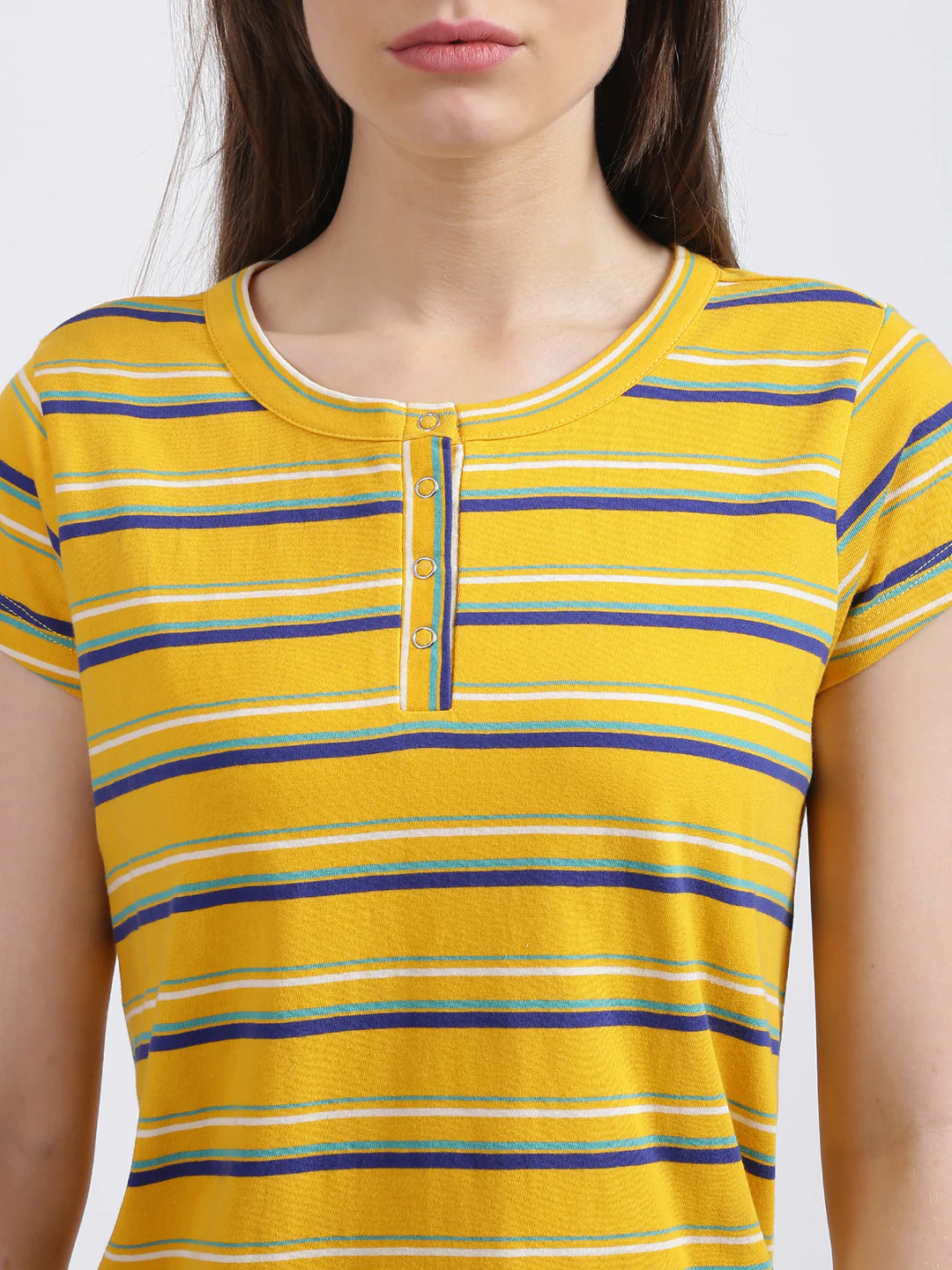 Yellow Striped Regular T-Shirt - Image 6