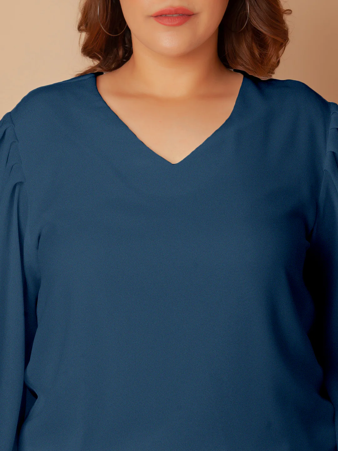 Blue Solid Regular Top - Image 5