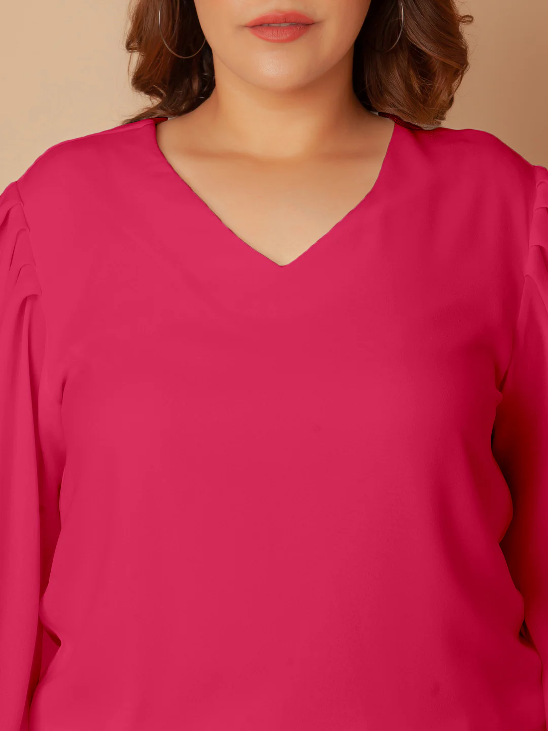 Pink Solid Regular Top - Image 5