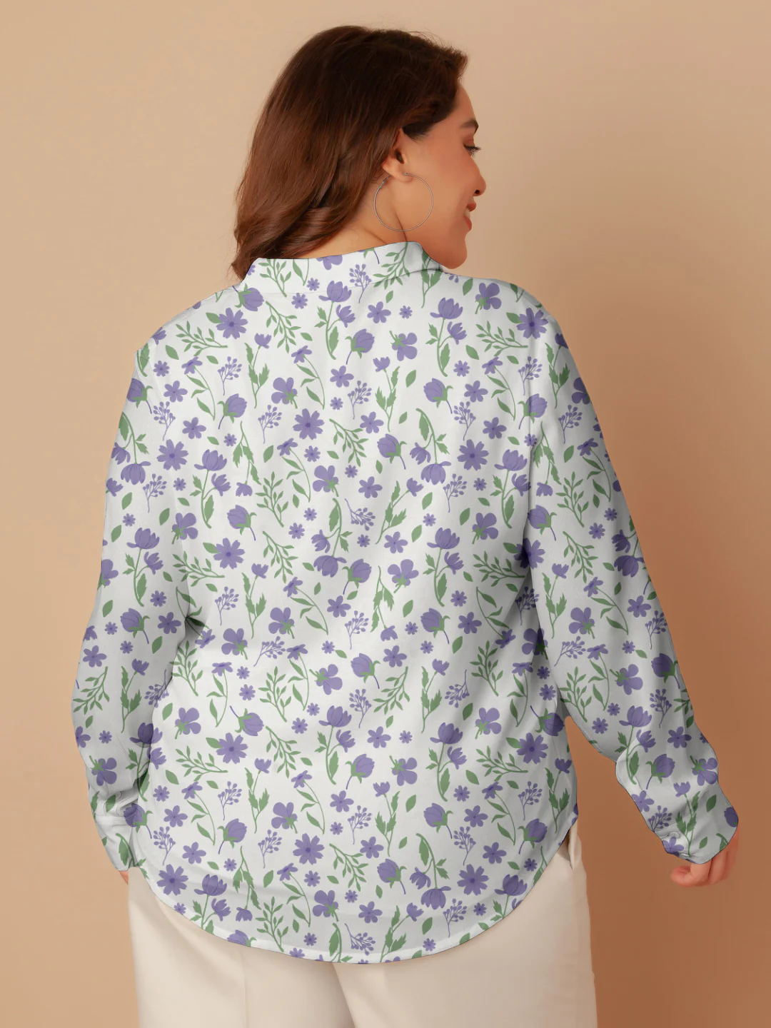 White Floral Print Buttoned Shirt - Image 4