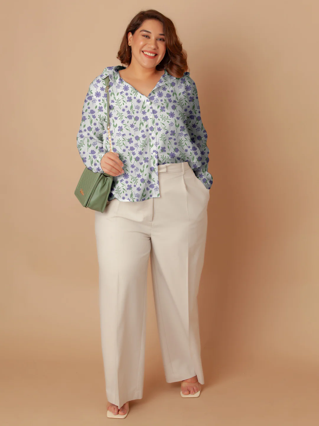 White Floral Print Buttoned Shirt - Image 5