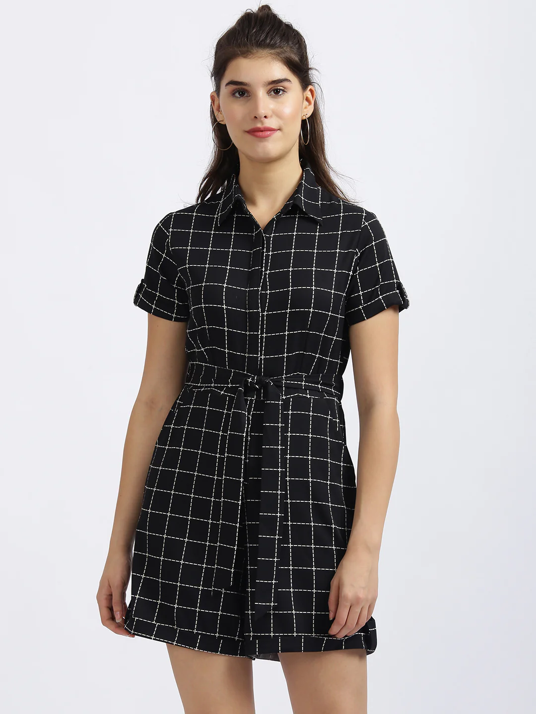 Black Straight Playsuit