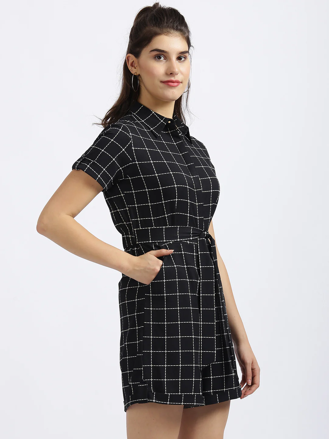 Black Straight Playsuit - Image 3