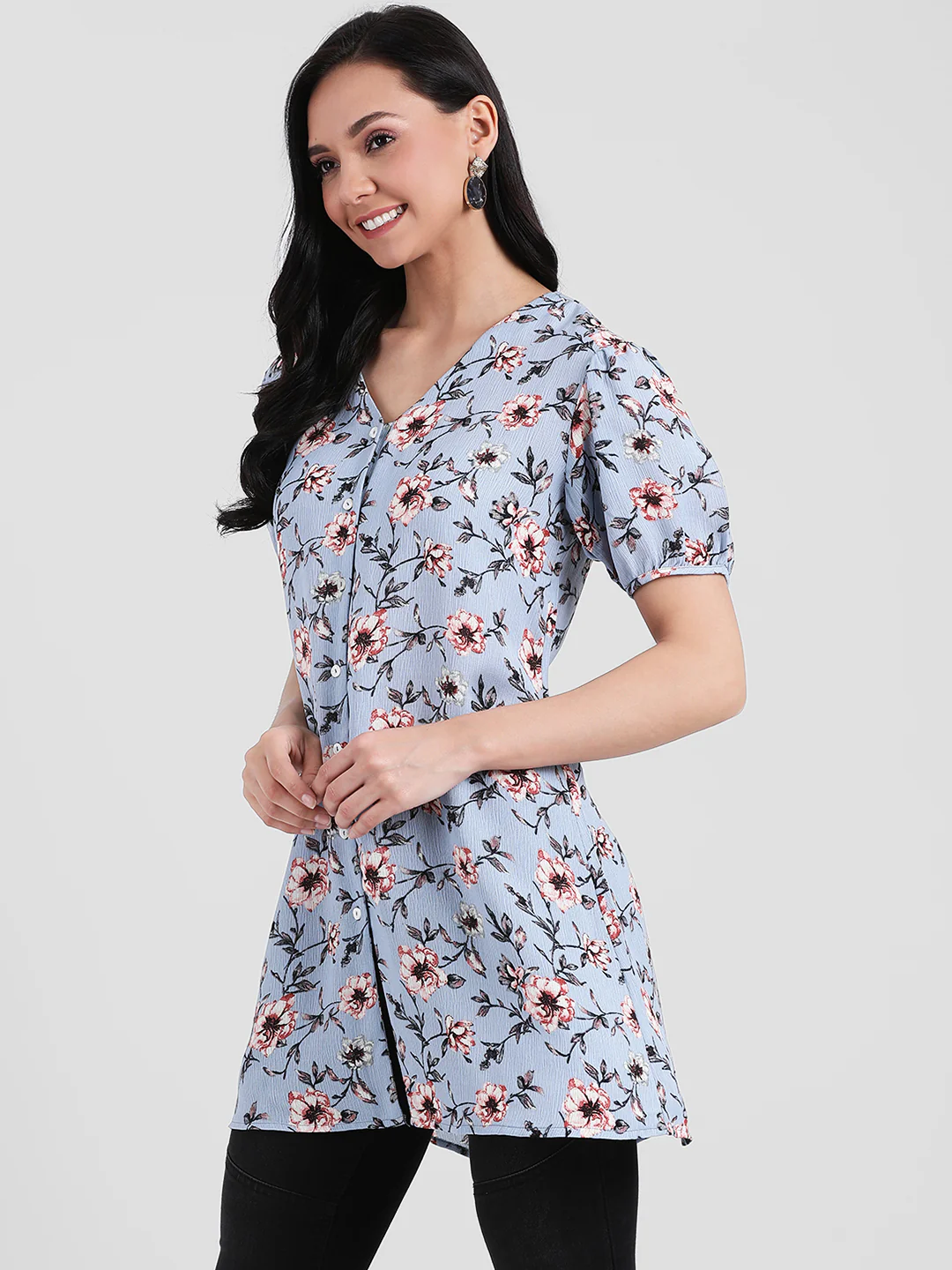 Blue Printed Tunic - Image 2