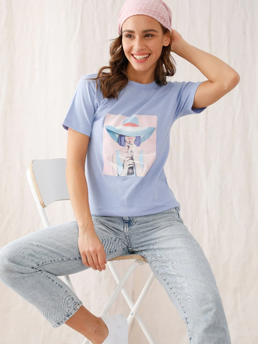 Blue Graphic T-Shirt