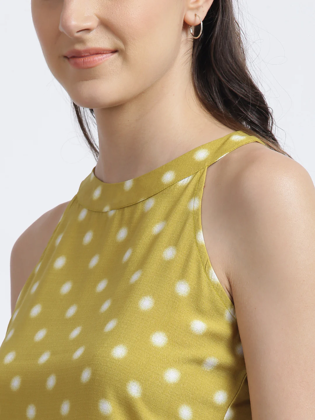 Lime Yellow Polka Dots Regular Top - Image 8