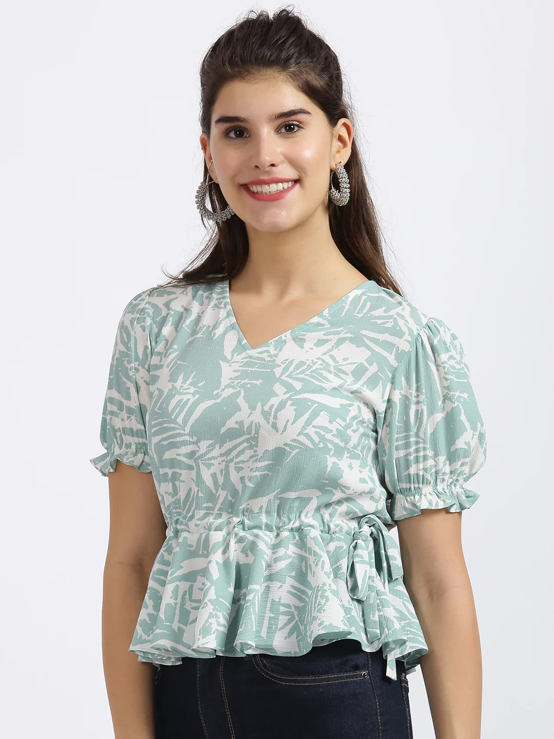 White Peplum Top - Image 2