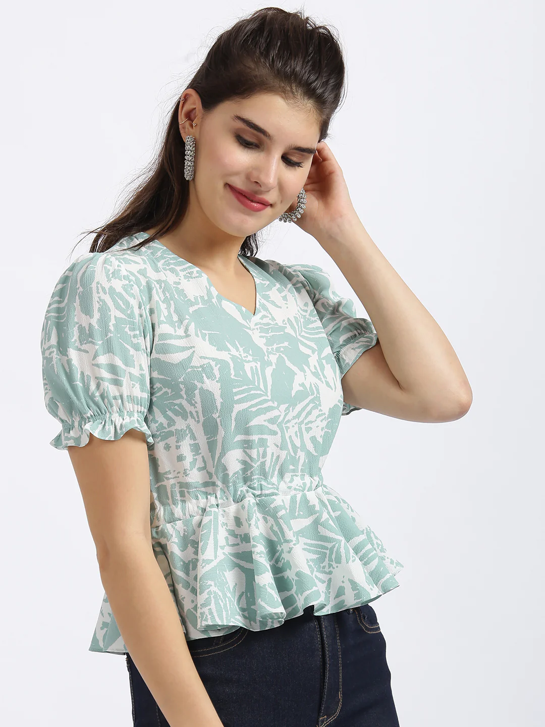 White Peplum Top - Image 3
