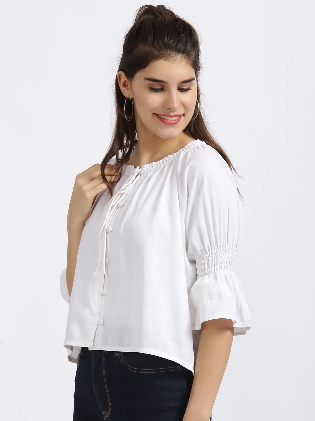 White Solid Top - Image 2