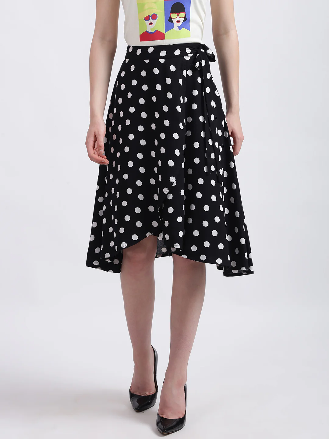 Black Polka Dots Skirt - Image 2