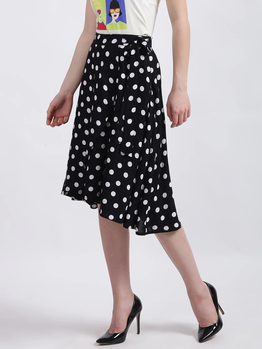 Black Polka Dots Skirt - Image 3
