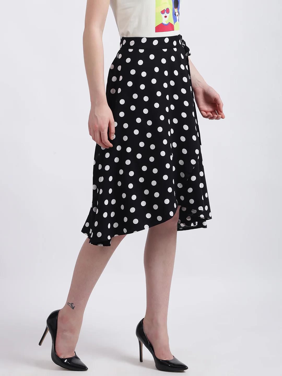 Black Polka Dots Skirt - Image 4