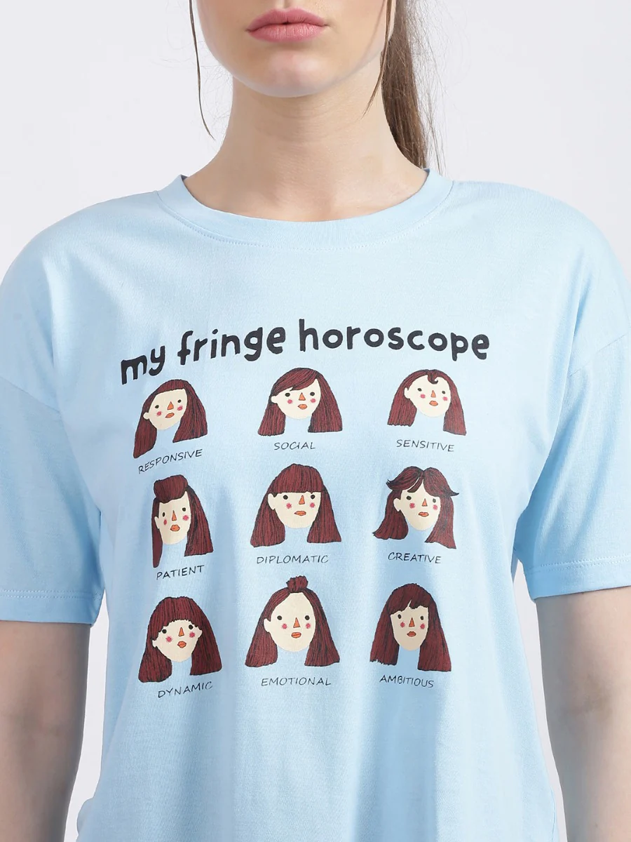 Blue Graphic Regular T-Shirt - Image 2