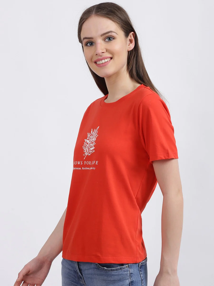 Red Graphic Regular T-Shirt - Image 3
