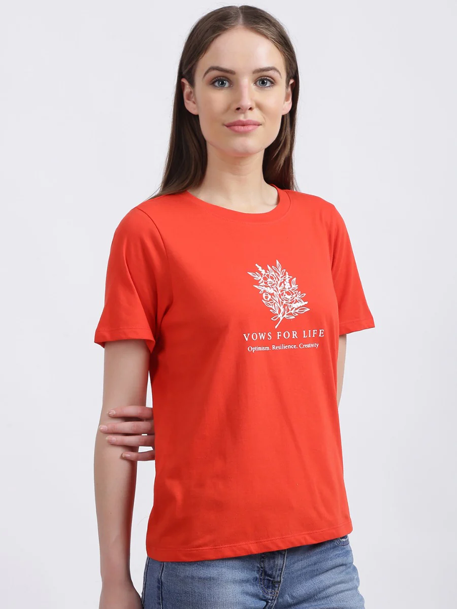 Red Graphic Regular T-Shirt - Image 4