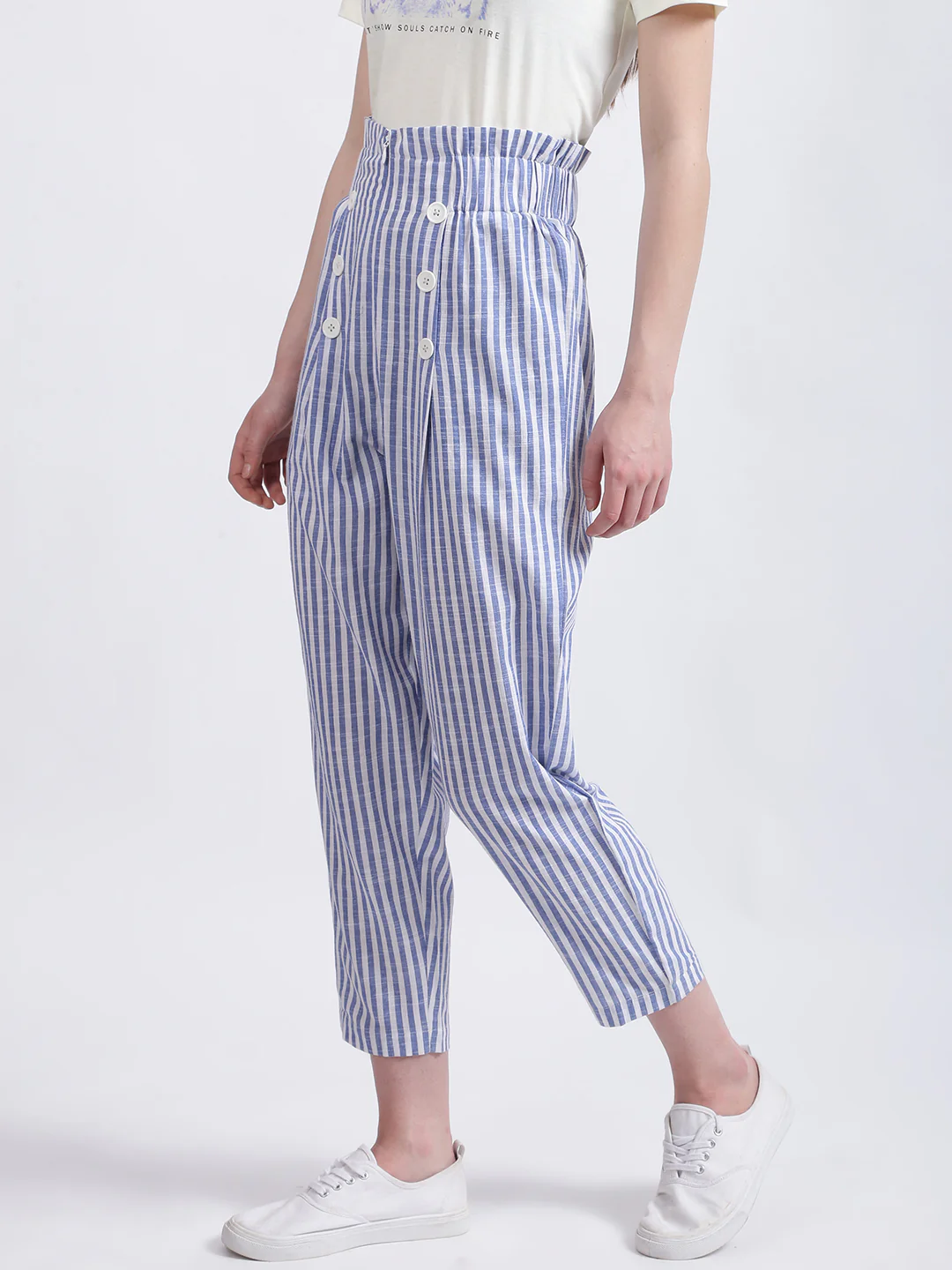 White Striped Palazzo - Image 3