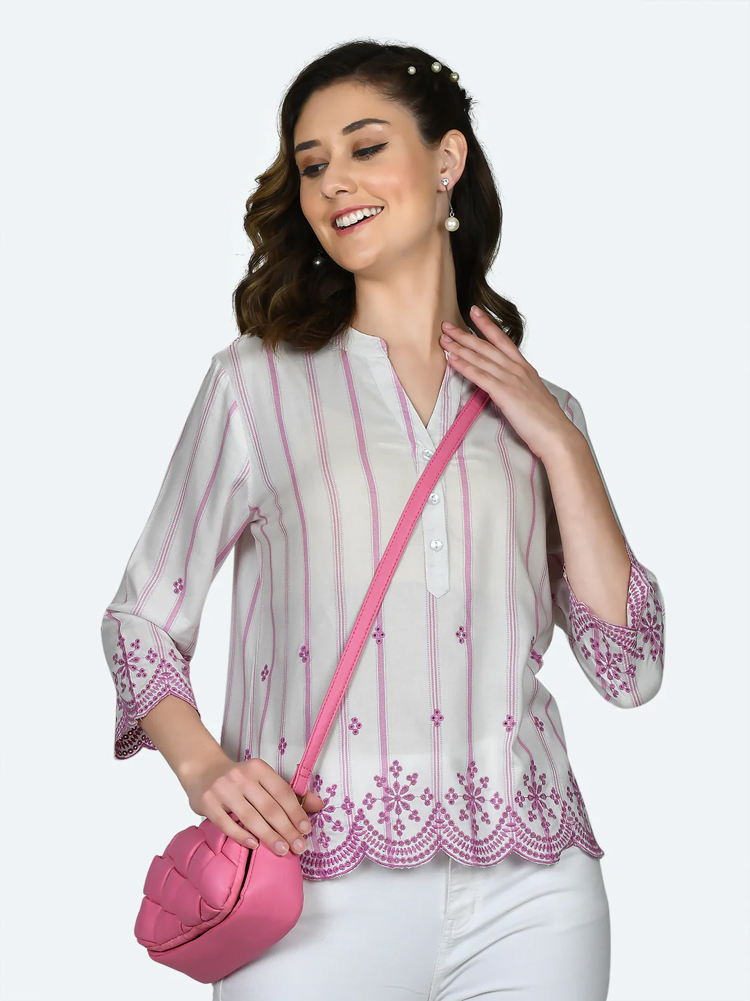 White Embroidered Top - Image 2