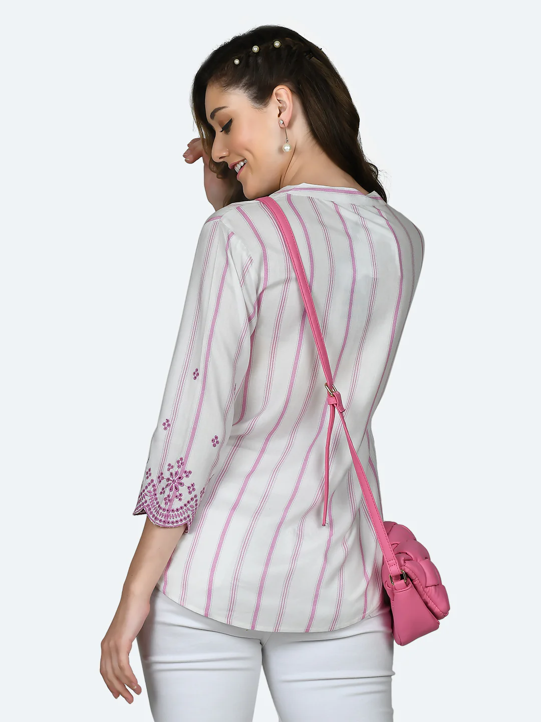 White Embroidered Top - Image 4