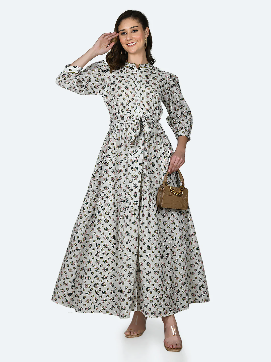 White Floral Print Maxi - Image 5